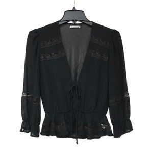 Reformation Black Emily Top